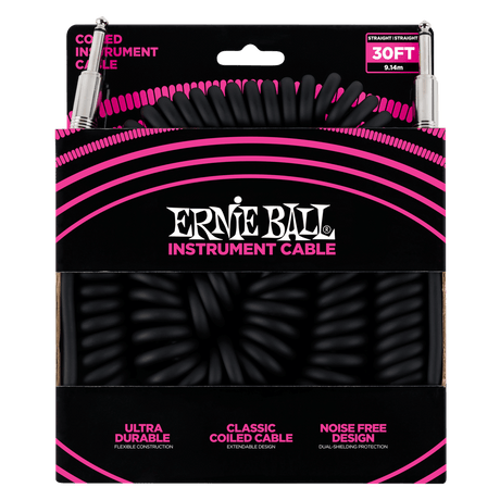 Ernie Ball 6044 Cavo per Chitarre (Nero, 9m)