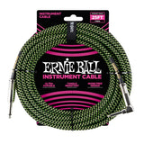 Ernie Ball 6066 Cavo per Chitarre (Nero, Verde, 7,5m)