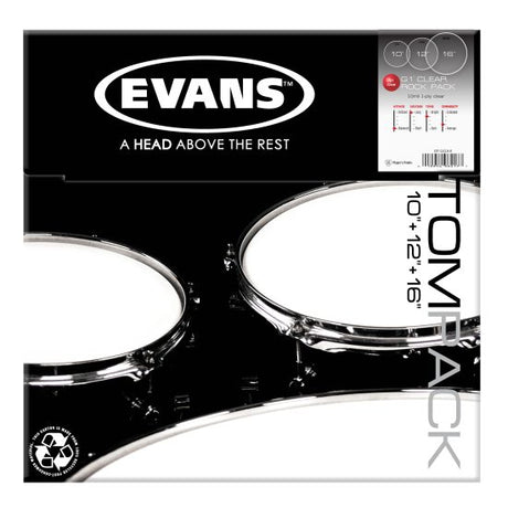 Evans G1 Skin Pack Standard Clear - 12", 13", 16"