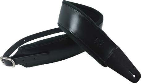 Profile FPB01 Pro Tracolla per Chitarre in pelle italiana - Black