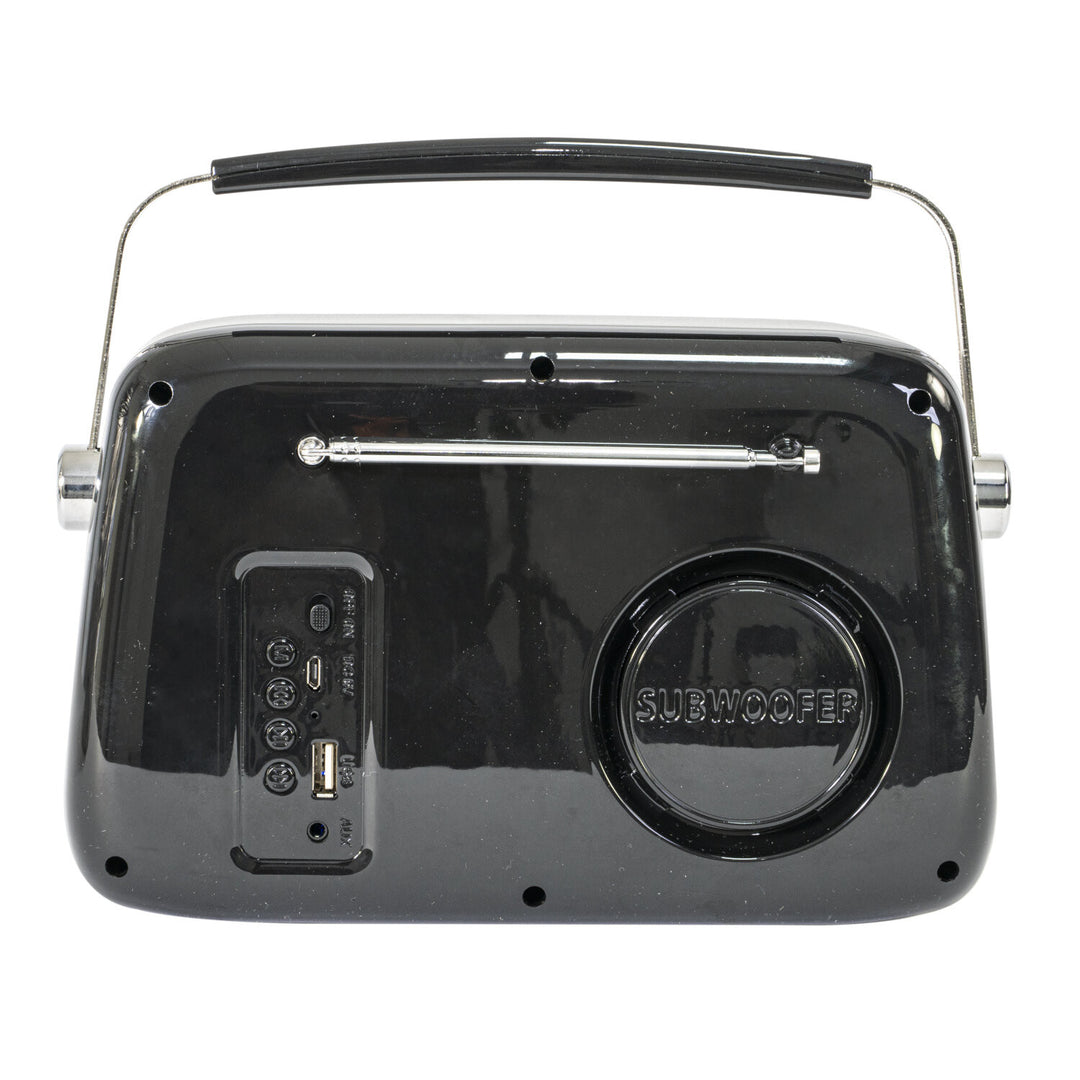 Madison Retro Radio con Bluetooth e FM (Nero)