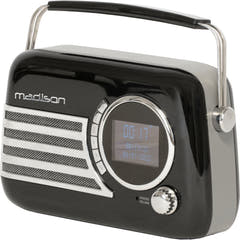 Madison Retro Radio con Bluetooth, FM e DAB (Nero)