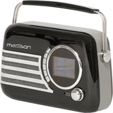 Madison Retro Radio con Bluetooth, FM e DAB (Nero)