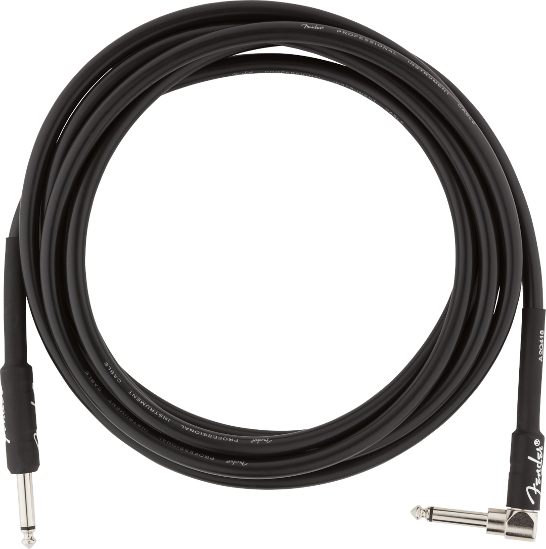 Fender Professional Cavo per Chitarre Vinkelstik (Nero, 3m)