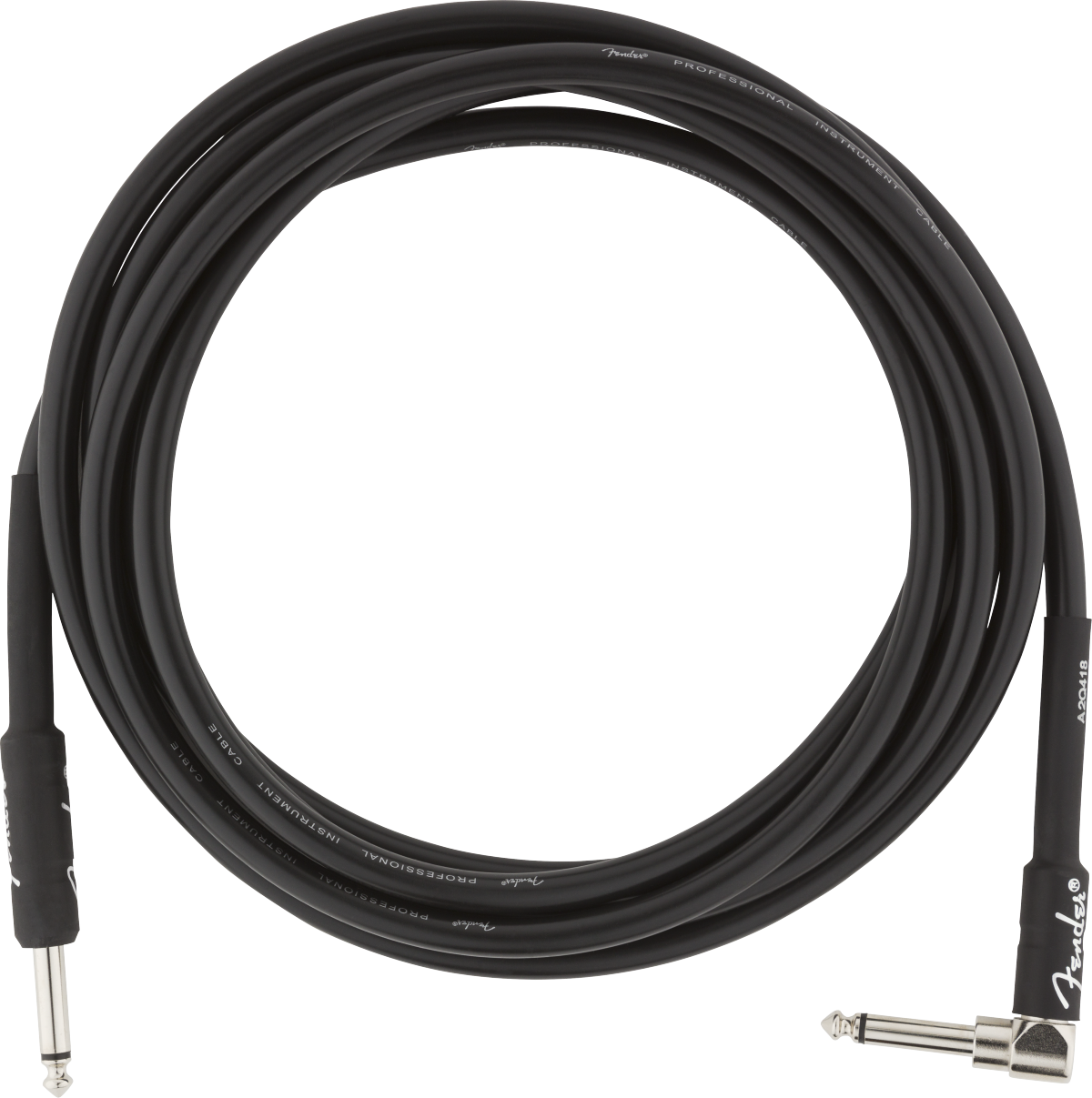 Fender Professional Cavo per Chitarre Vinkelstik (Nero, 3m)