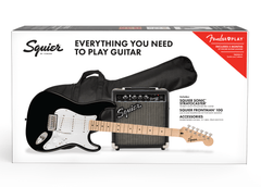 Fender Squier Sonic Stratocaster Chitarra elettrica Pacchetto Iniziale (Nero)