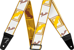 Fender Weighless Tracolla per Chitarra (White/Yellow/Brown, 2")