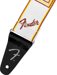 Fender Weighless Tracolla per Chitarra (White/Yellow/Brown, 2")