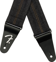 Fender x Wrangler Denim Tracolla per Chitarra (Washed Black Stitch, 2")