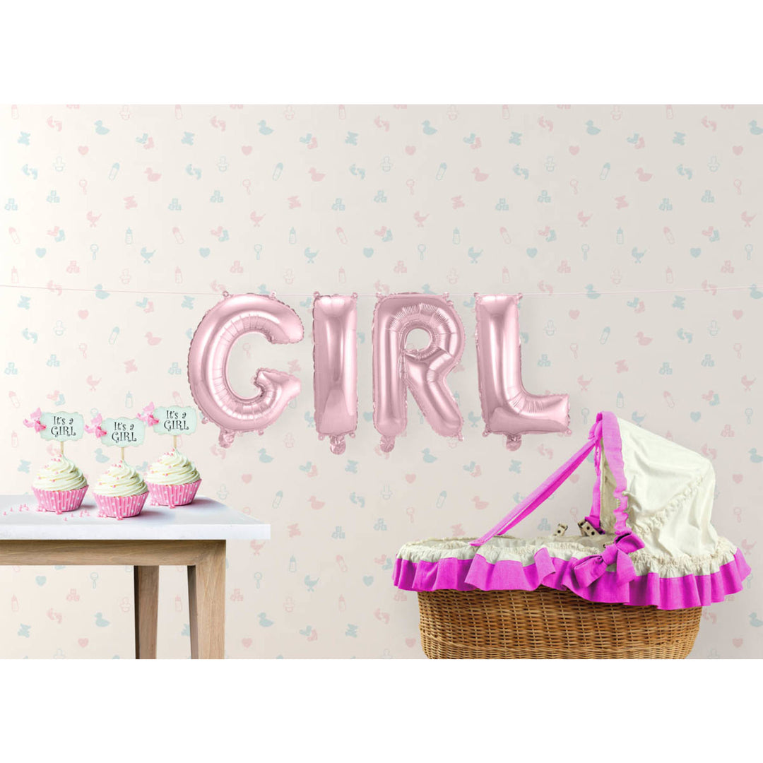 Palloncino di Folia Baby "Girl" (Rosa)