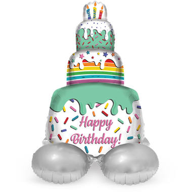 Palloncino in Foil 'Happy Birthday!' Torta (72 cm)