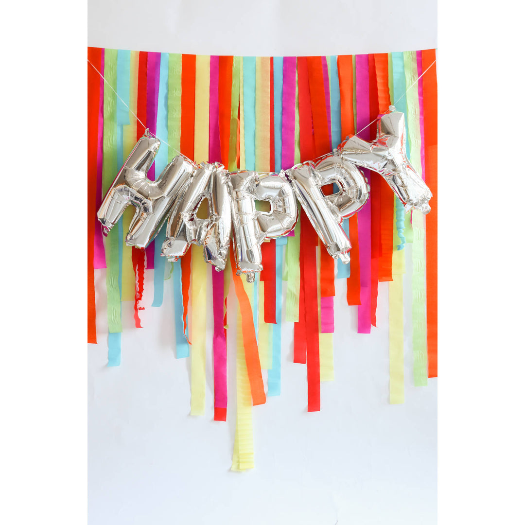 Palloncino di Folia 'Happy' (Argento, 36cm)
