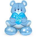 Palloncino di Folia con Base Orso 'It's a Boy' (Blu, 61cm)