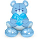 Palloncino di Folia con Base Orso 'It's a Boy' (Blu, 61cm)
