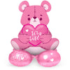 Palloncino di Folia con Base Orso 'It's a Girl' (Rosa, 61cm)
