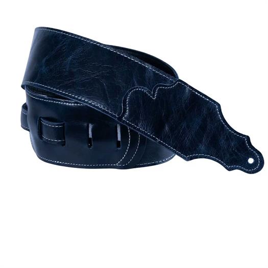 Franklin Jackson Hole Cinghia per Chitarre in pelle invecchiata - Blu marino