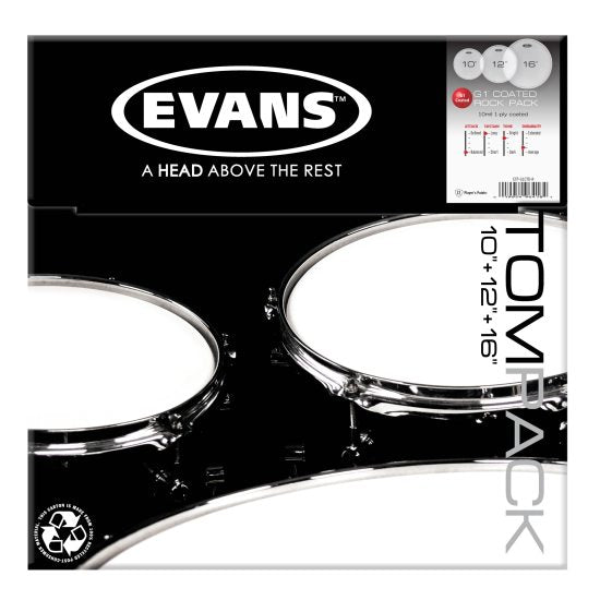 Evans G1 Leather Pack Standard Coated - 12", 13", 16"