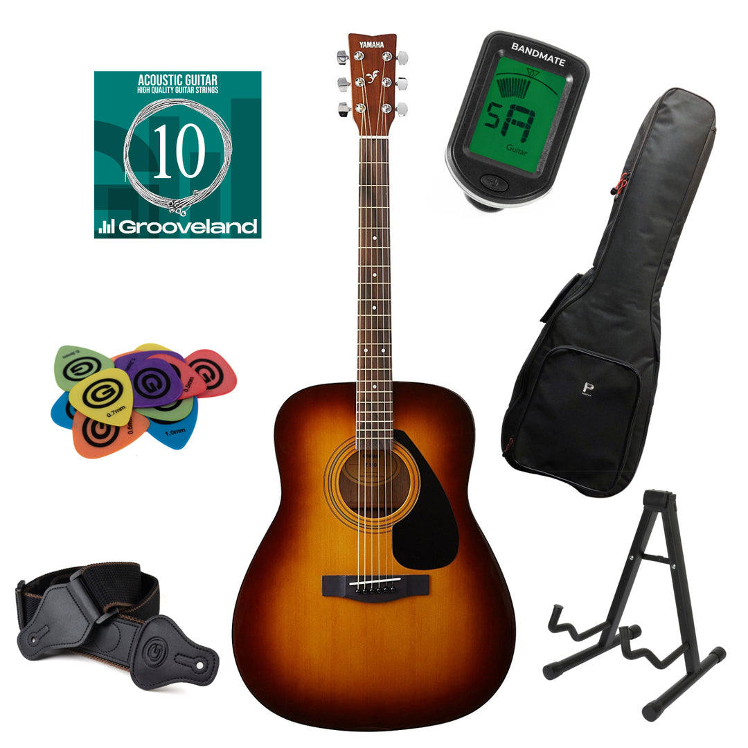 Yamaha F310 Chitarre Folk Startpakke (Tobacco Brown Sunburst)