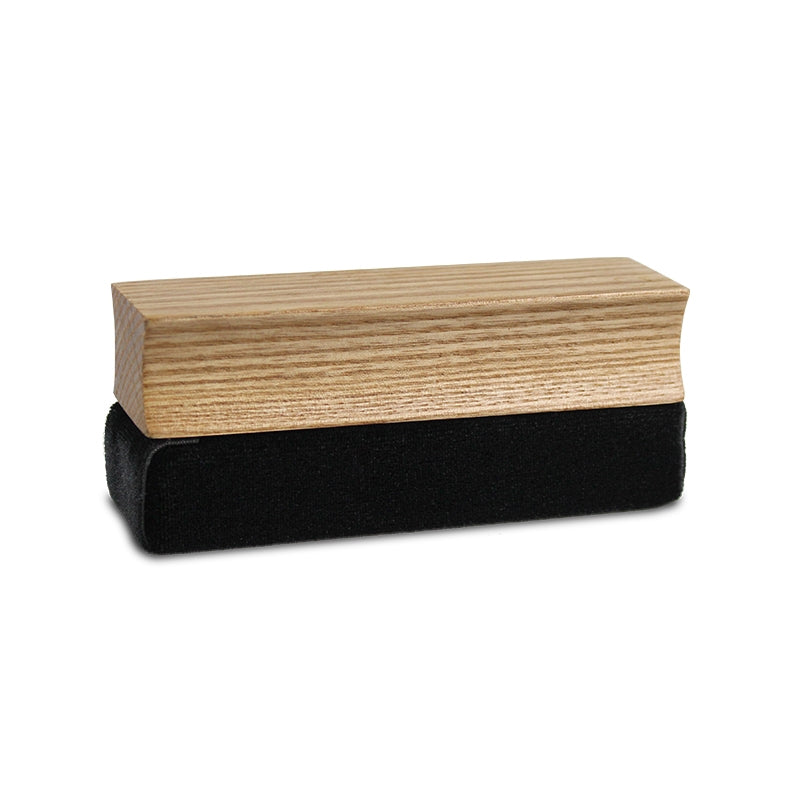Vinyl record cleaning set with brush made of ash wood