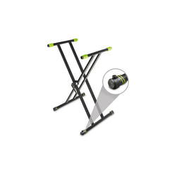 Gravity KSX 2 RD SÆT 1 - Supporto per tastiera a forma di X con doppio sostegno e piano di appoggio, set 1