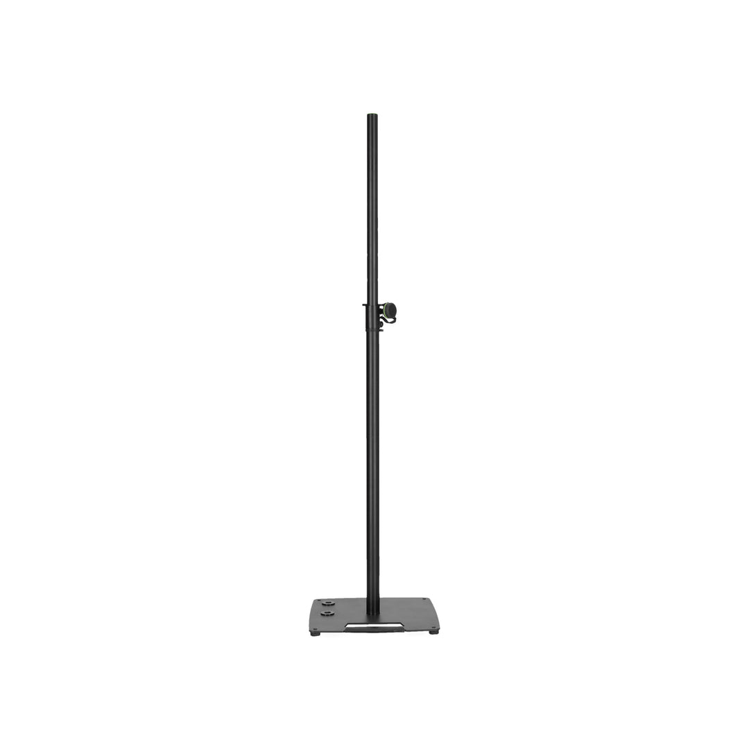 Gravity LS 431 C B - Supporto per luci e altoparlanti con base in acciaio compatta e quadrata e possibilità di montaggio decentrato