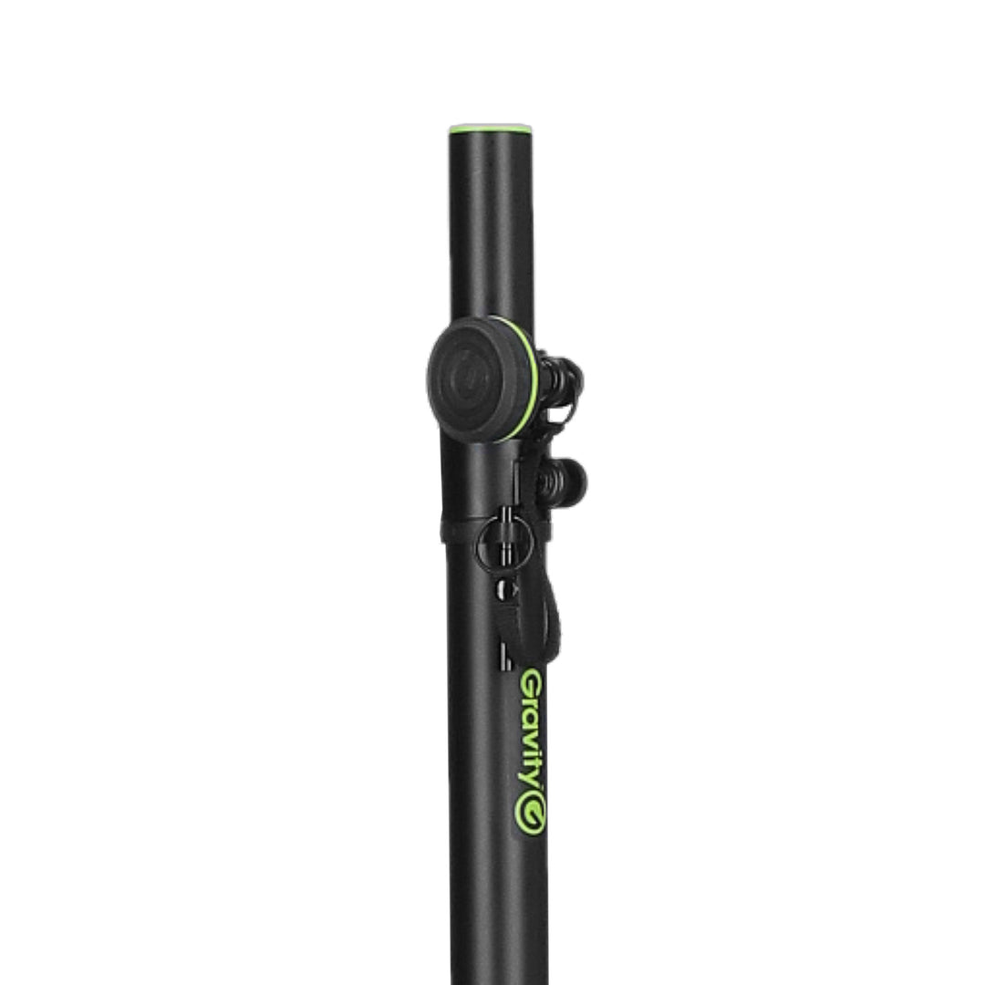 Gravity LS 431 C B - Supporto per luci e altoparlanti con base in acciaio compatta e quadrata e possibilità di montaggio decentrato