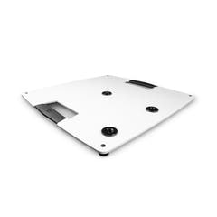 Gravity LS 431 W - Supporto per luci con base quadrata in acciaio e possibilità di montaggio eccentrico