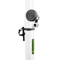 Gravity LS 431 W - Supporto per luci con base quadrata in acciaio e possibilità di montaggio eccentrico
