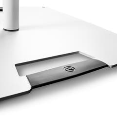 Gravity LS 431 W - Supporto per luci con base quadrata in acciaio e possibilità di montaggio eccentrico