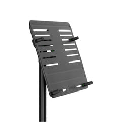 Gravity LTS T 02 B - Supporto universale per laptop con perni di sostegno regolabili e base in acciaio, nero