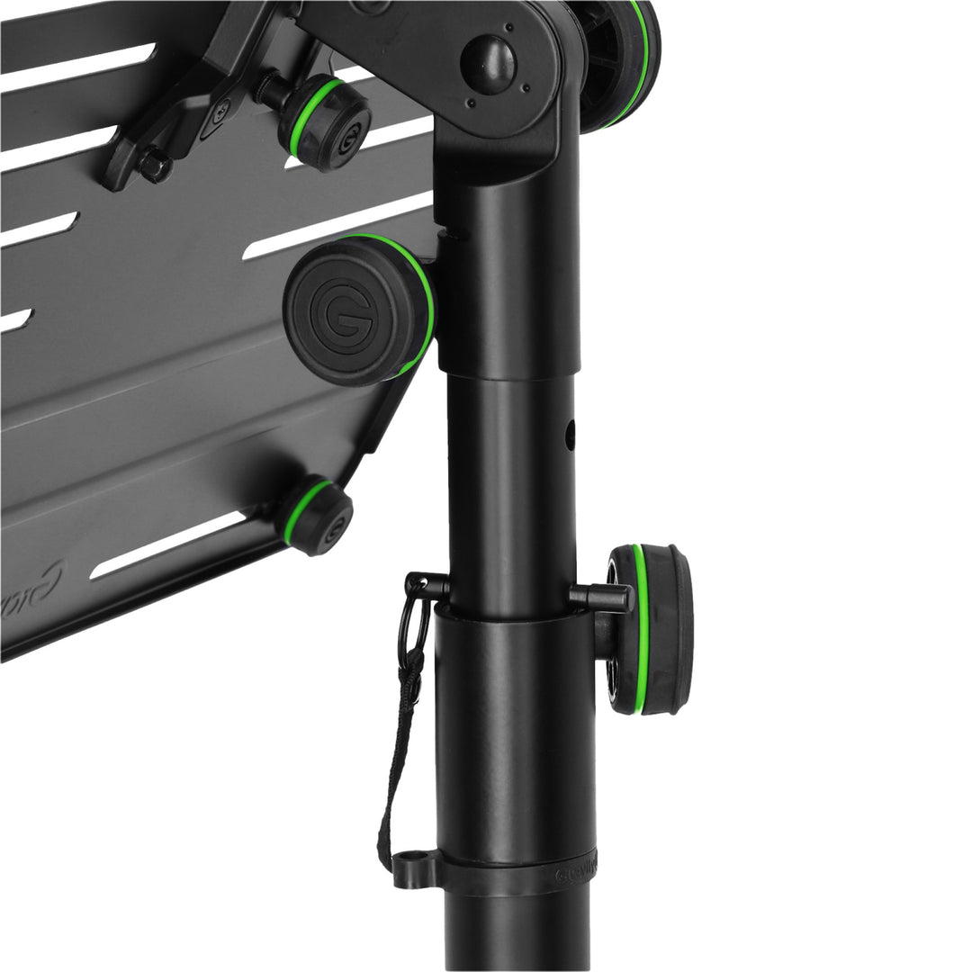 Gravity LTS T 02 B - Supporto universale per laptop con perni di sostegno regolabili e base in acciaio, nero