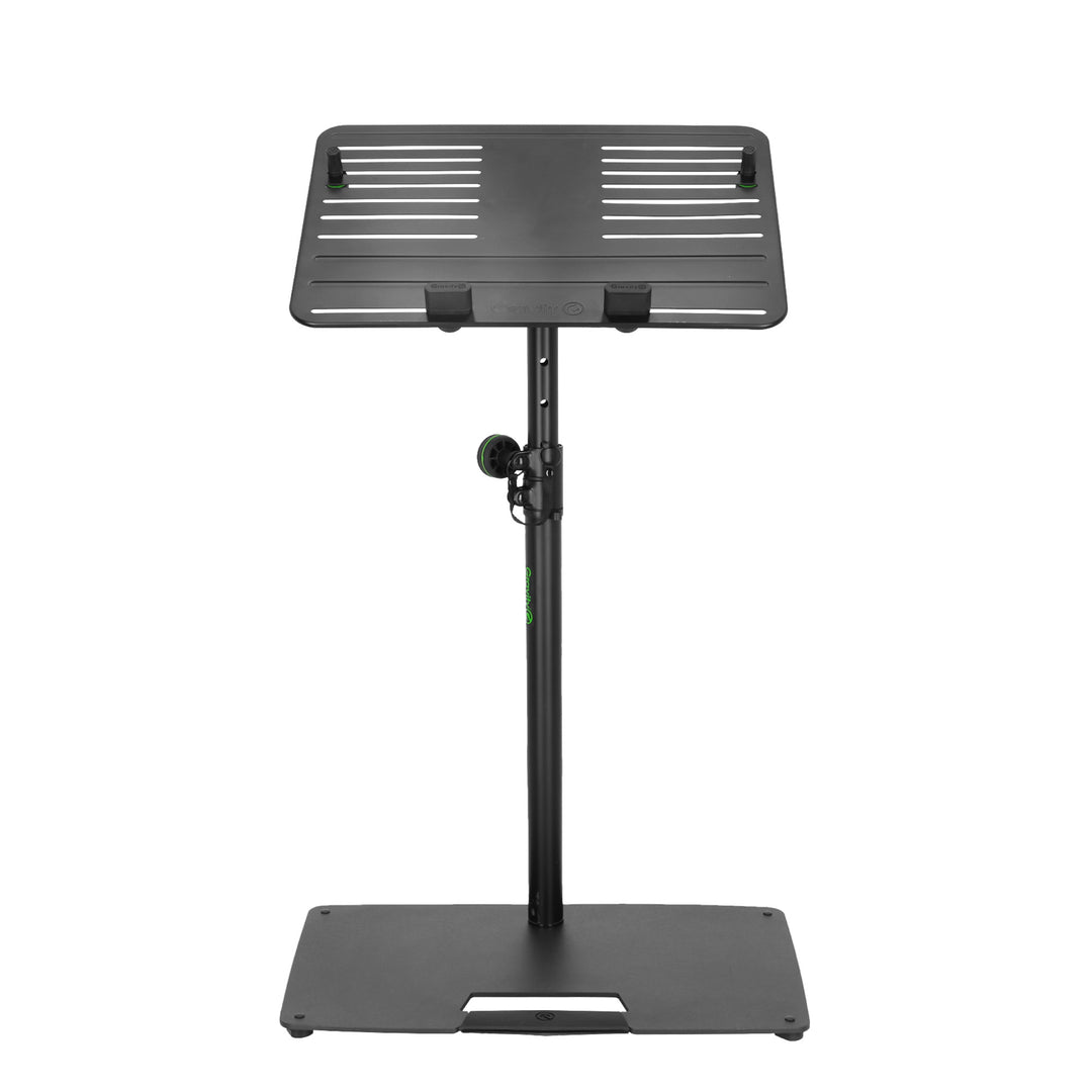 Gravity LTS T 02 B - Supporto universale per laptop con perni di sostegno regolabili e base in acciaio, nero