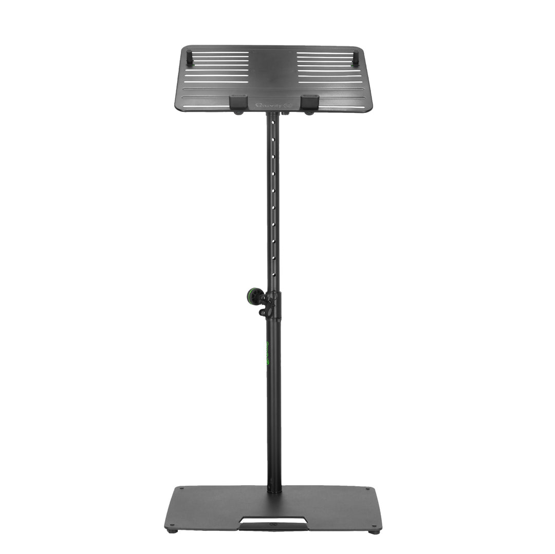 Gravity LTS T 02 B - Supporto universale per laptop con perni di sostegno regolabili e base in acciaio, nero