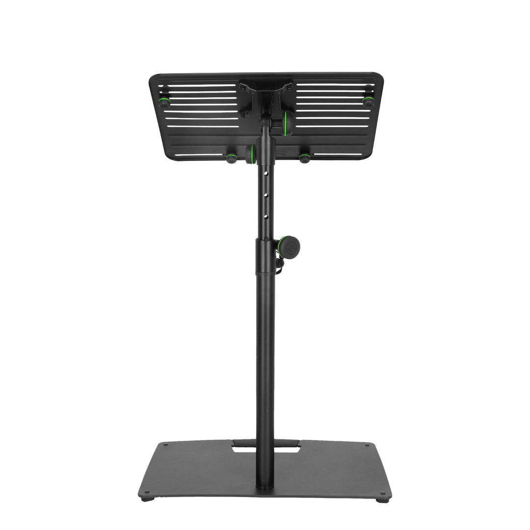 Gravity LTS T 02 B - Supporto universale per laptop con perni di sostegno regolabili e base in acciaio, nero