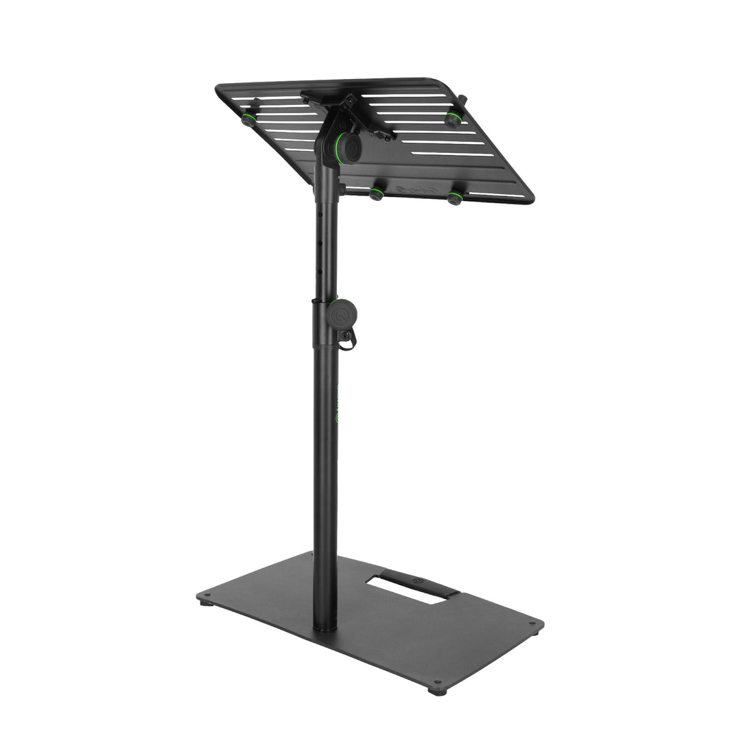 Gravity LTS T 02 B - Supporto universale per laptop con perni di sostegno regolabili e base in acciaio, nero