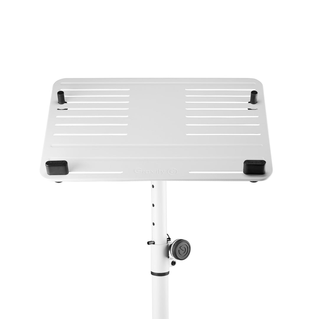 Gravity LTS T 02 W - supporto universale per laptop con perni di sostegno regolabili e base in acciaio