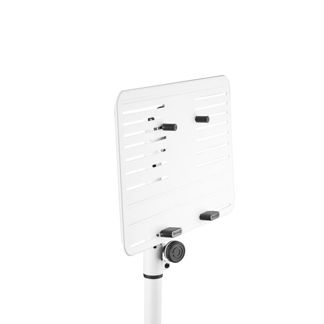 Gravity LTS T 02 W - supporto universale per laptop con perni di sostegno regolabili e base in acciaio