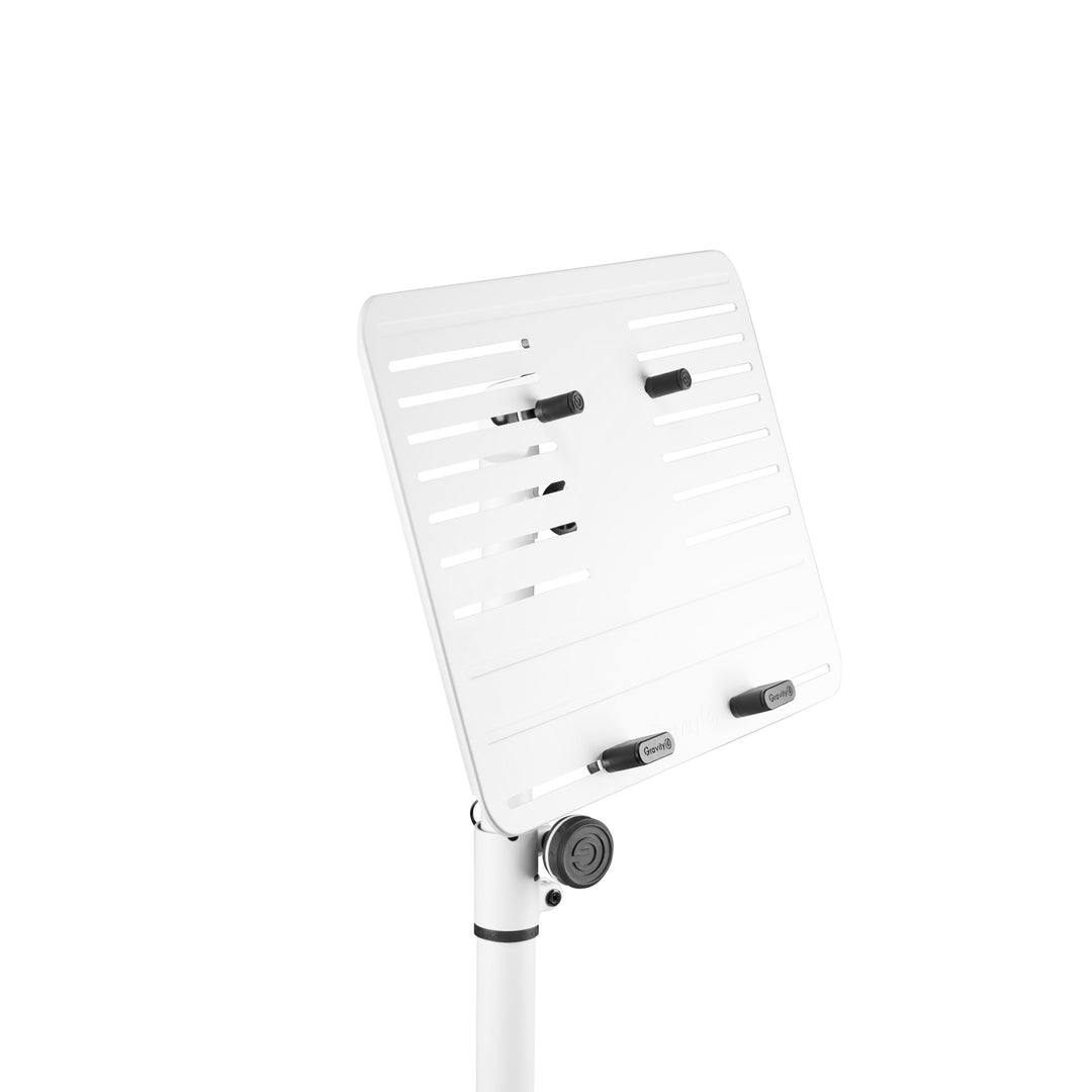 Gravity LTS T 02 W - supporto universale per laptop con perni di sostegno regolabili e base in acciaio