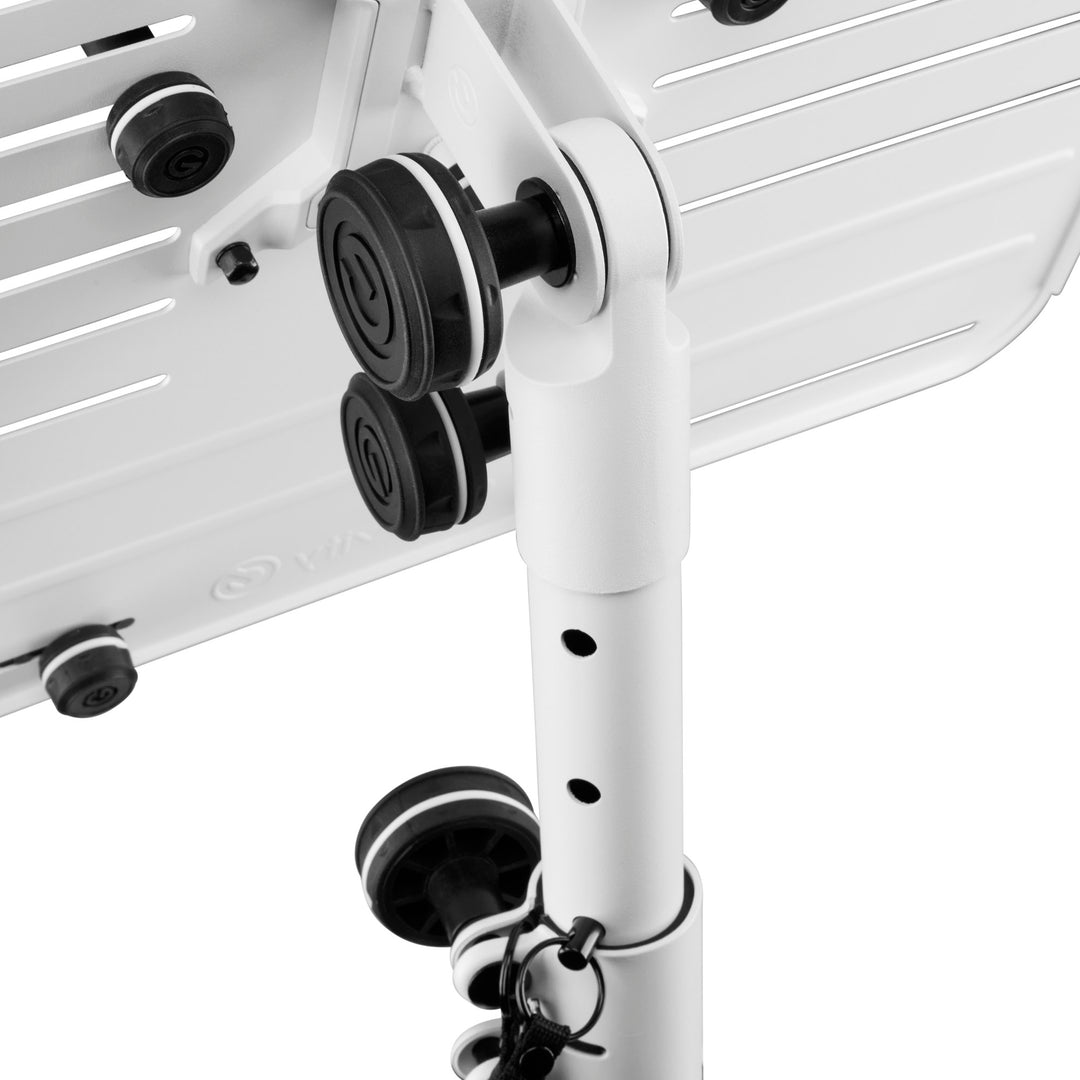 Gravity LTS T 02 W - supporto universale per laptop con perni di sostegno regolabili e base in acciaio