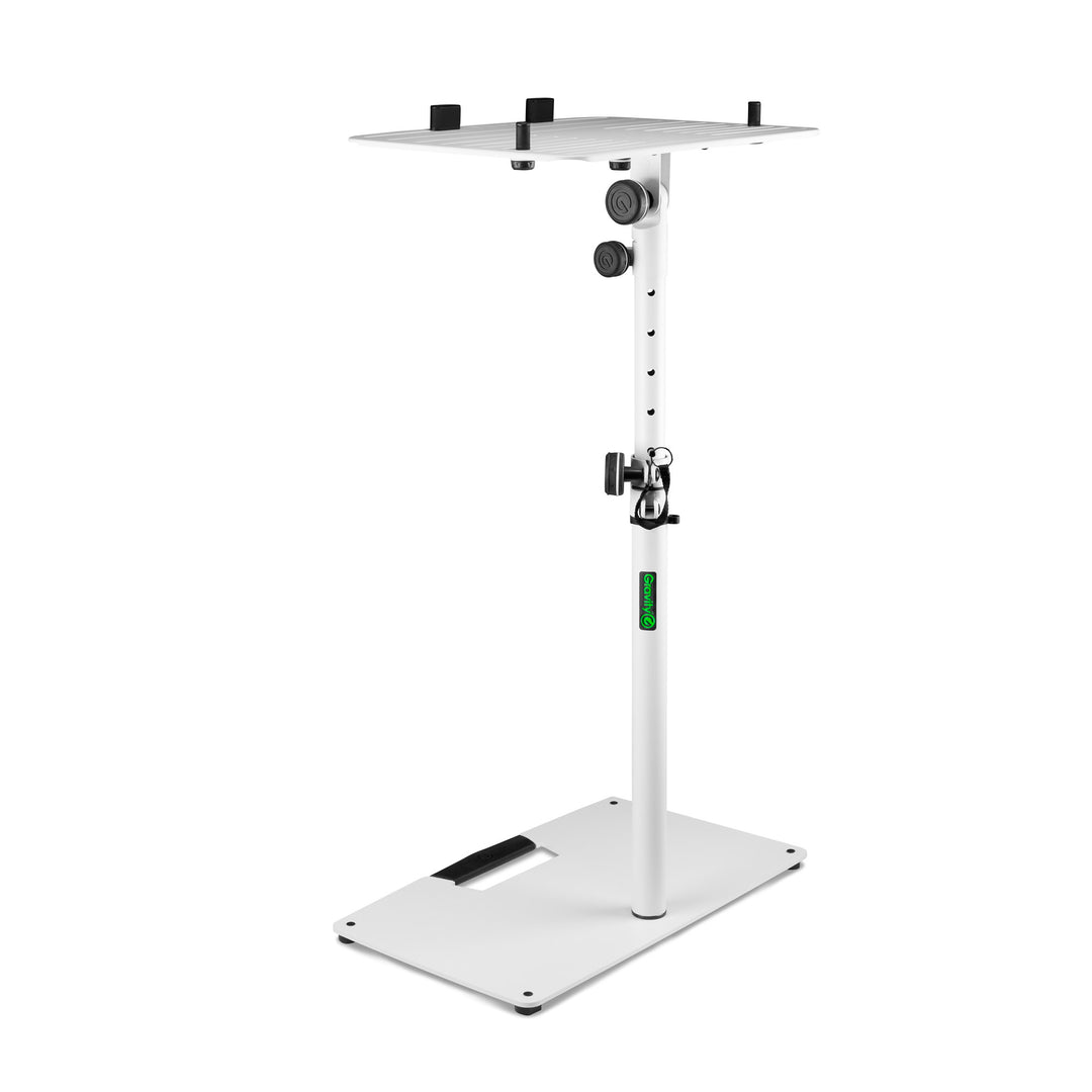Gravity LTS T 02 W - supporto universale per laptop con perni di sostegno regolabili e base in acciaio