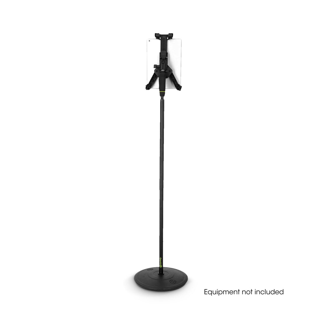 Gravity MA T TH 02 SET 2 - Supporto per tablet per viaggiatori e supporto per microfono a una mano con base rotonda