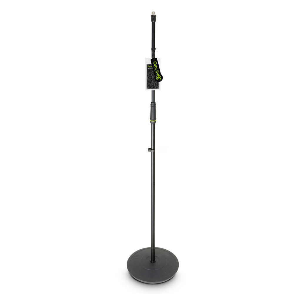 Gravity MS 23 - Supporto per microfono con base rotonda, nero