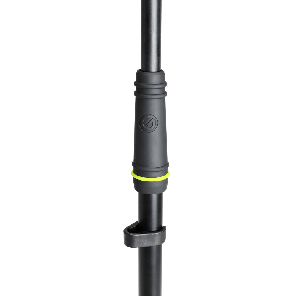 Gravity MS 4221 B - Kort mikrofonstativ med foldbar trefodsfod og 2-punkts justerbar boomarm