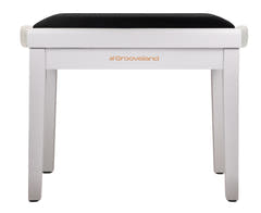 Grooveland KB200 Panchina per Pianoforte (Matte White, Sedile Nero)