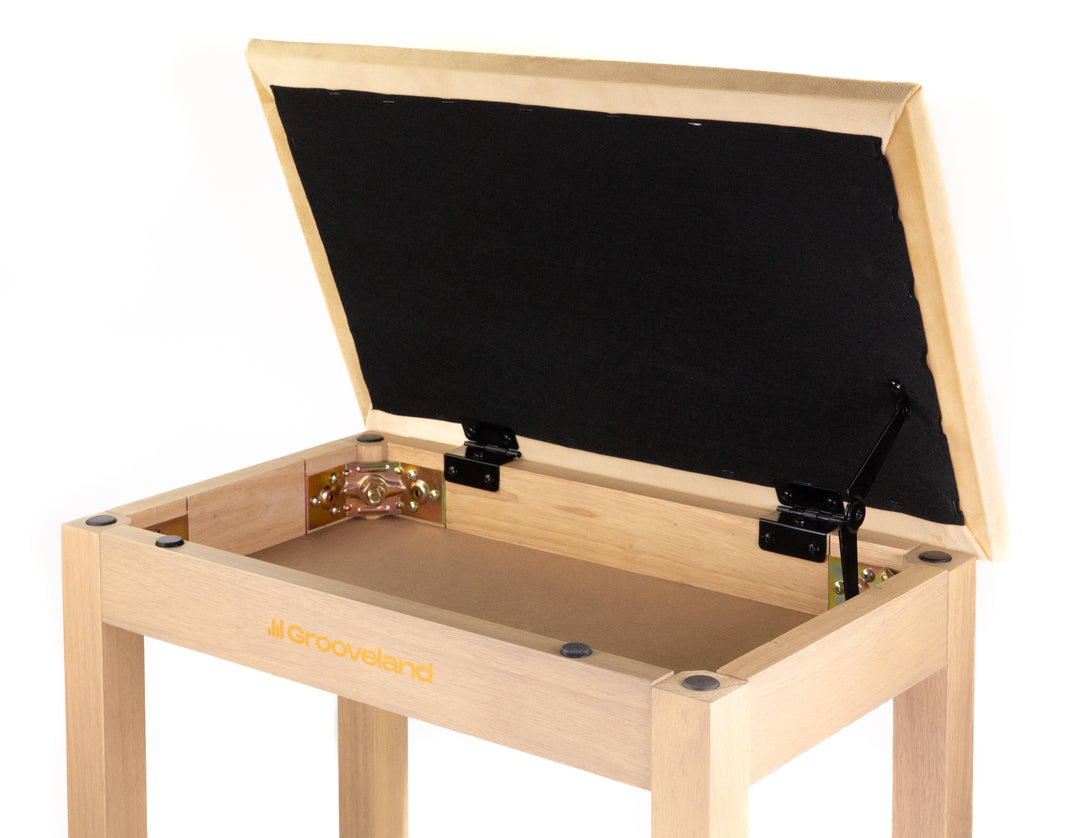 Grooveland KB150 Panchina per Pianoforte (Legno/Beige)