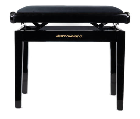 Grooveland KB200 Panchina per Pianoforte (Nero Lucido)