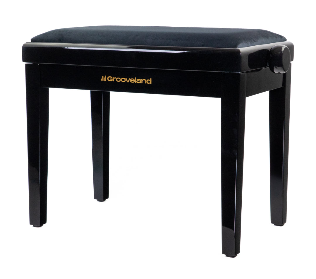 Grooveland KB200 Panchina per Pianoforte (Nero Lucido)