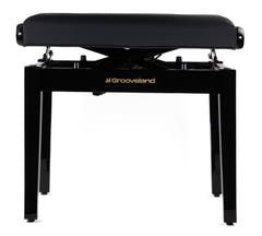 Grooveland KB400 Panchina Idraulica per Pianoforte (Black Lucido)