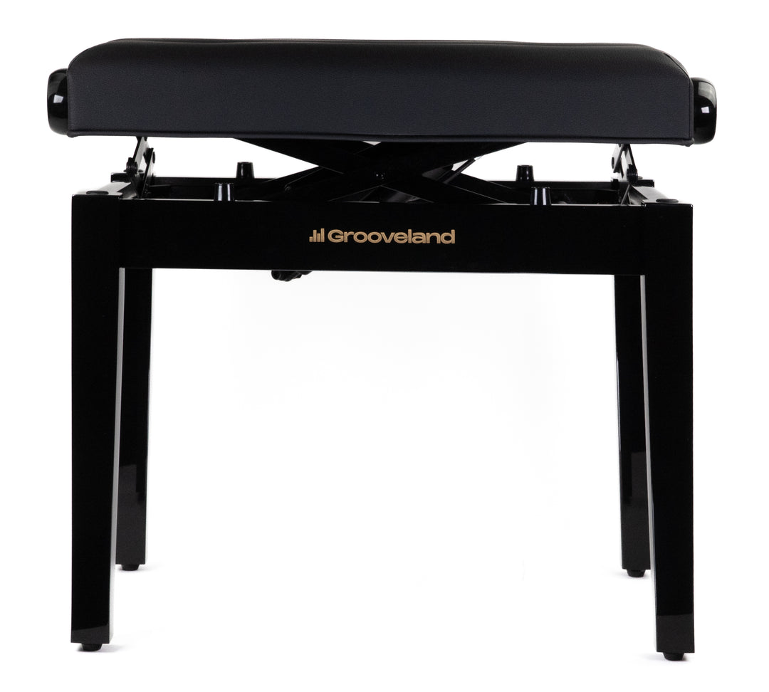 Grooveland KB400 Panchina Idraulica per Pianoforte (Black Lucido)