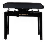 Grooveland KB400 Panchina per pianoforte idraulica (Nero Lucido)